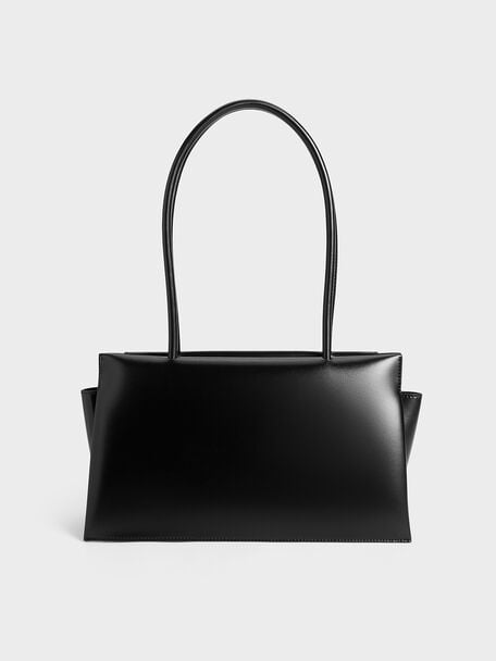 Irie Elongated-Handle Shoulder Bag, Noir, hi-res